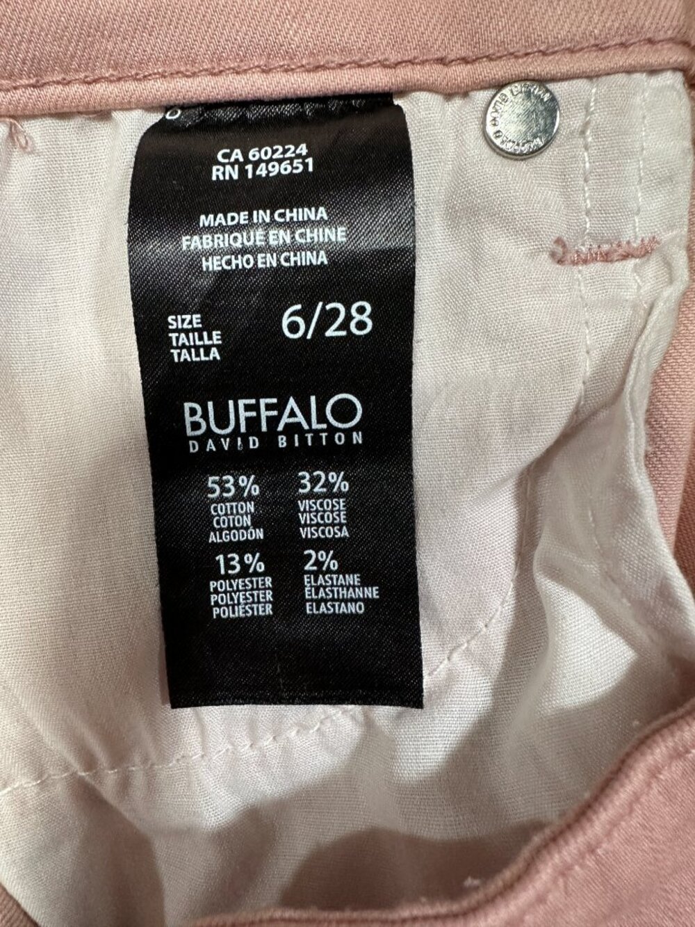Buffalo Jeans Womens 6 Aubrey Mid Rise Stretch Super Soft Ankle Grazer Pink - Picture 7 of 10